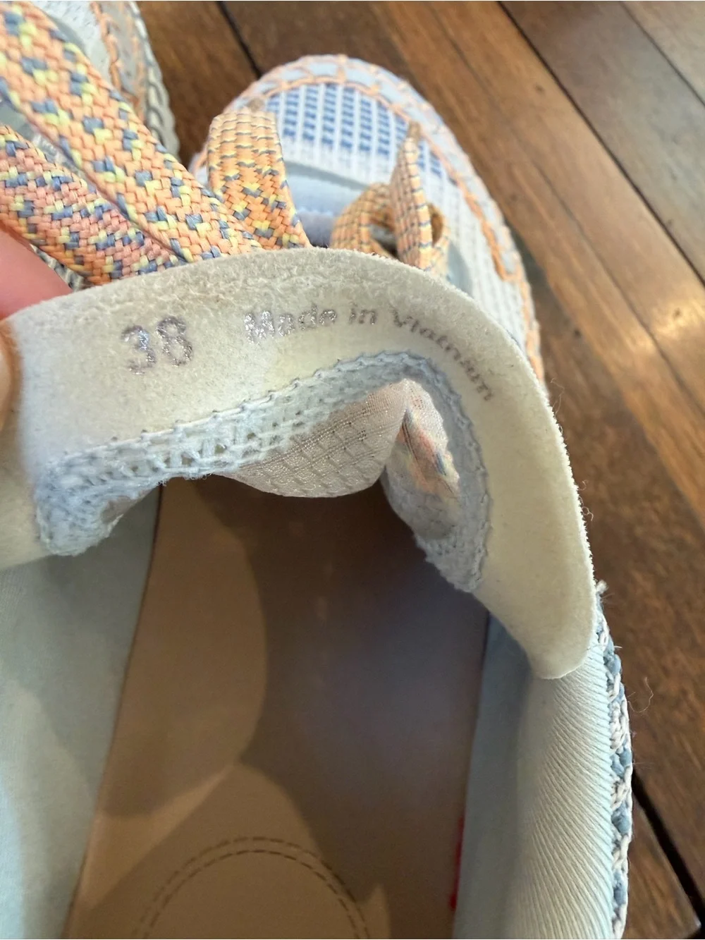 Chloe Women's Sneakers in Light Blue and Peach